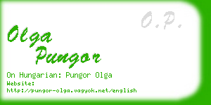 olga pungor business card